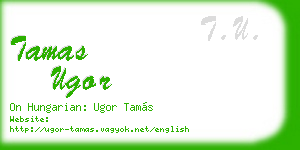 tamas ugor business card